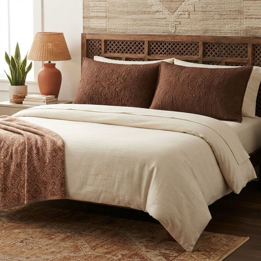 Target home 2 embroidered brown pillowcases